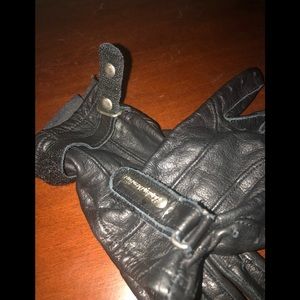 Harley Davidson ladies black leather gloves small